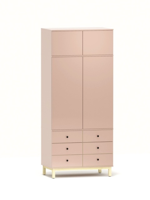 Wariant: szafa dwudrzwiowa z nadstawką | 100x55x230cm | trzy rzędy szuflad lub szafki - SZ-MODEL (3.2)