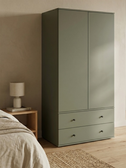 Wariant: szafa dwudrzwiowa | 80x55x171cm | dwie szerokie szuflady - SZ-MODEL (2.2)