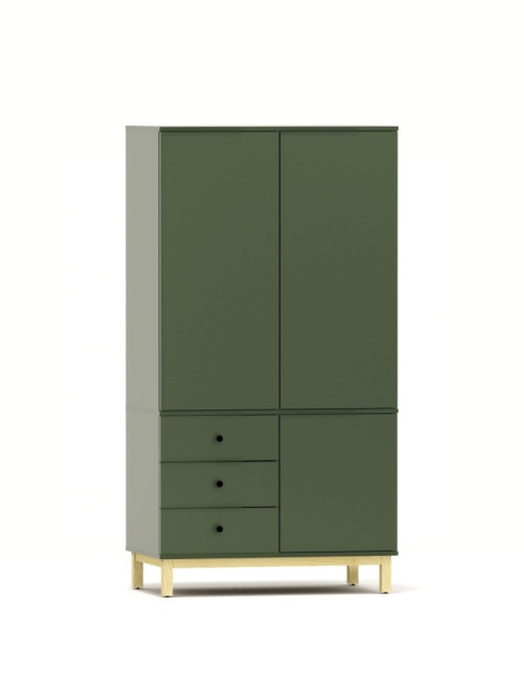 Wariant: szafa dwudrzwiowa | 100x55x190cm | trzy rzędy szuflad lub szafki - SZ-MODEL (2.2)