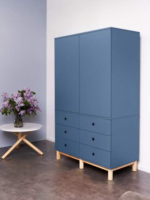 Wariant: szafa dwudrzwiowa | 100x55x190cm | trzy rzędy szuflad lub szafki - SZ-MODEL (2.2)
