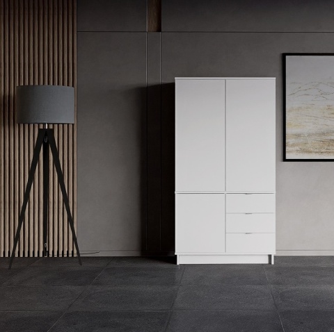 Wariant: szafa dwudrzwiowa | 100x55x190cm | trzy rzędy szuflad lub szafki - SZ-MODEL (2.2)