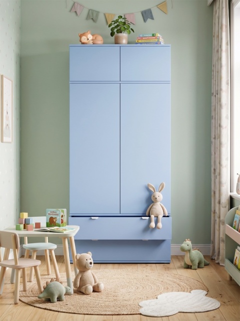 Wariant: szafa dwudrzwiowa z nadstawką | 80x55x211cm | dwie szerokie szuflady - SZ-MODEL (3.2)