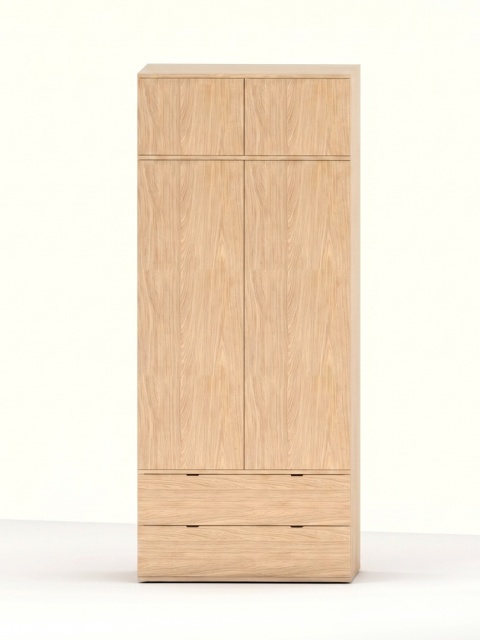 Wariant: szafa dwudrzwiowa z nadstawką | 80x55x211cm | dwie szerokie szuflady - SZ-MODEL (3.2)