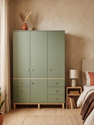 Wariant: szeroka, trzydrzwiowa szafa | 140x55x190cm | szafki i szuflady - SZ-MODEL (2.3)