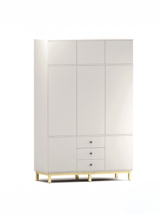 Wariant: szeroka, trzydrzwiowa szafa z nadstawką | 140x55x230cm | szafki i szuflady - SZ-MODEL (3.3)