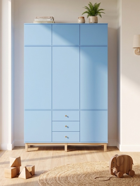 Wariant: szeroka, trzydrzwiowa szafa z nadstawką | 140x55x230cm | szafki i szuflady - SZ-MODEL (3.3)