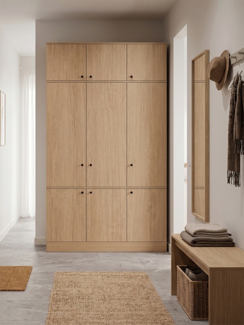 Wariant: szeroka, trzydrzwiowa szafa z nadstawką | 140x55x230cm | szafki i szuflady - SZ-MODEL (3.3)