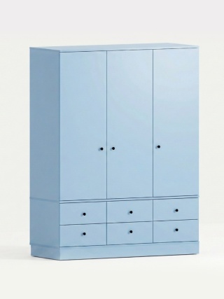 Wariant: trzydrzwiowa, szeroka szafa | 140x55x171cm | sześć szuflad - SZ-MODEL (2.3)
