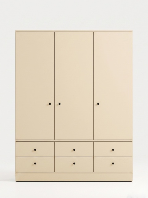 Wariant: trzydrzwiowa, szeroka szafa | 140x55x171cm | sześć szuflad - SZ-MODEL (2.3)