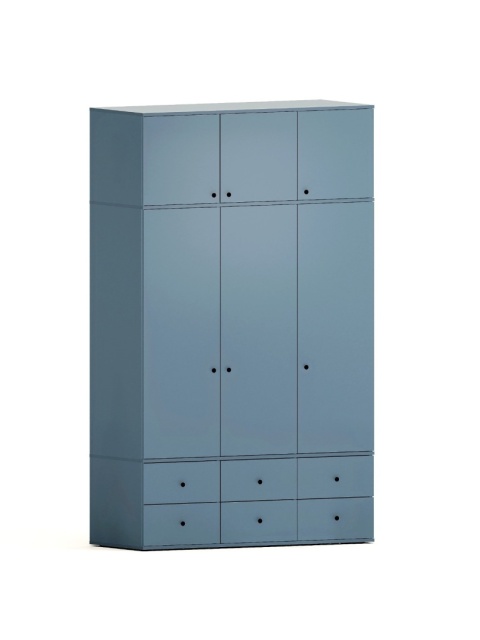 Wariant: trzydrzwiowa, szeroka szafa z nadstawką | 140x55x211cm | sześć szuflad - SZ-MODEL (3.3)