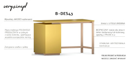 B-DES43 Czarne biurko z kontenerem, szafką w kilku rozmiarach