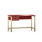 B-DES7 - czerwone biurko skandynawskie z dwiema bocznymi szufladami
