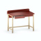 B-DES8 Czerwone biurko dla dziecka, młodzieżowe z przegrodą i szufladami