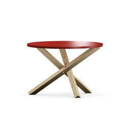 STK-TRIPLE-COLOR Czerwony, okrągły stolik kawowy, dwa rozmiary