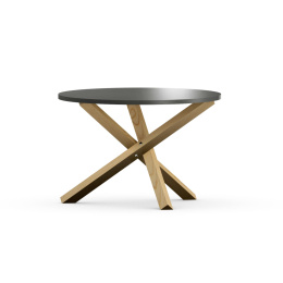 STK-TRIPLE-COLOR Szary, grafitowy okrągły stolik kawowy, dwa rozmiary
