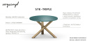 STK-TRIPLE Turkusowy okrągły stolik kawowy, dwa rozmiary