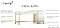 Zestaw: Białe, skandynawskie biurko B-DES5/2 z dostawką z szufladami D-DES5
