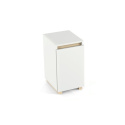 KON-DES1 Biały kontenerek pod biurko, szafka nocna na drewnianych nogach