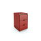 KON-DES2-COLOR Czerwony kontenerek pod biurko/ szafka nocna z trzema szufladami