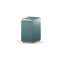 KON-EDGE2 kontenerek pod biurko, szafka nocna w wielu kolorach i drewnopodobnych dekorach z drewnianym uchwytem.