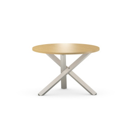 STK-TRIPLE-PRO Okrągły stolik kawowy z forniru i drewna, dwa rozmiary