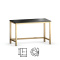 B-DES3 czarne biurko w stylu skandynawskim, na drewnianych nogach.