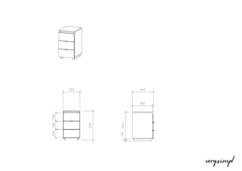 B-DES5/2 biurko z szufladami i kontenerkiem do przechowywania. Drewniany stelaż, różne rozmiary, kolory i materiały do wyboru
