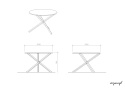 ST-TRIPLE-PRO Okrągły stół z blatem z forniru dębowego, loft, fi100cm