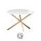 ST-TRIPLE - biały, skandynawski, okrągły stół, drewniany stelaż, fi100cm