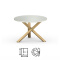 STK-TRIPLE Biały, okrągły stolik kawowy w skandynawskim stylu, dwa rozmiary