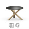 STK-TRIPLE Szary, grafitowy okrągły stolik kawowy, dwa rozmiary
