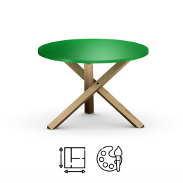 STK-TRIPLE Zielony, okrągły stolik kawowy, dwa rozmiary