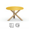 STK-TRIPLE Żółty, okrągły stolik kawowy, dwa rozmiary