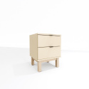 SZ-MODEL2 (1.1N) - szafka nocna z dwiema szufladami. Na wymiar. Kolory i drewnopodobne dekory do wyboru.