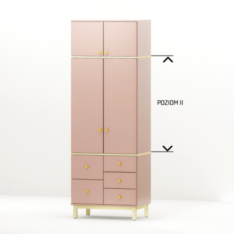 Wysoka, dwukolumnowa szafa z trzema szufladami - SZ-MODEL-3.2 Wysoka, dwukolumnowa szafa z trzema szufladami - SZ-MODEL-3.2