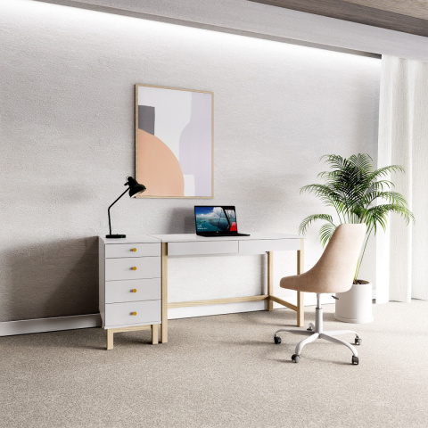B+D-MODEL, biurko z dwiema szufladami z dostawką z 4 szufladami B+D-MODEL, biurko z dwiema szufladami z dostawką z 4 szufladami