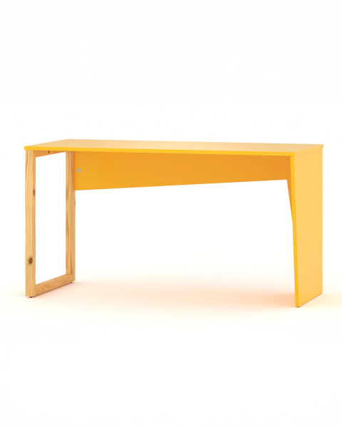 Wysyłka w 24h! B-EDGE2 ŻÓŁTE biurko z drewnianą nogą, asymetryczny kształt 120x60 Wysyłka w 24h! B-EDGE2 ŻÓŁTE biurko z drewnianą nogą, asymetryczny kształt 120x60