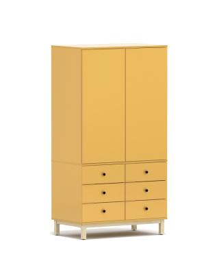 Dwupoziomowa, dwukolumnowa szafa z sześcioma szufladami - SZ-MODEL-2.2