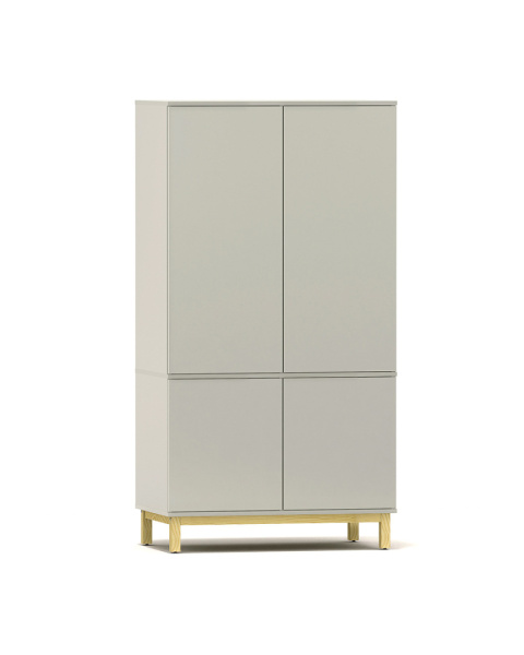 SZ-MODEL-2.2 - szara szafa dwupoziomowa z czterema szafkami, stone grey SZ-MODEL-2.2 - szara szafa dwupoziomowa z czterema szafkami, stone grey