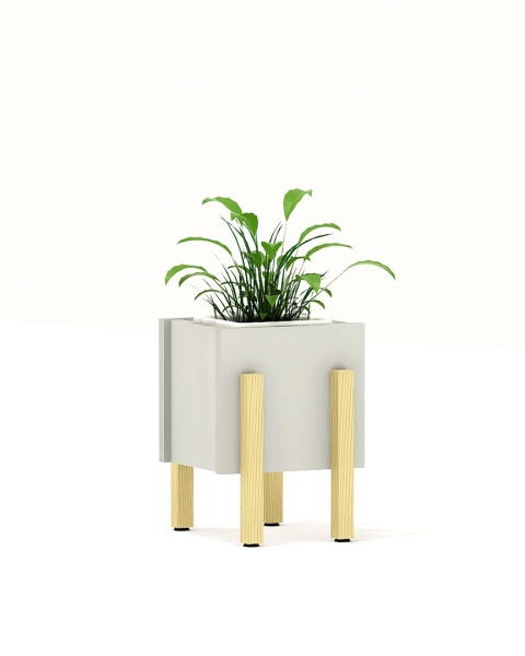 O-MINI-1 - osłona dekoracyjna na doniczkę 20x20x20 cm z kolorowej płyty na drewnianych nogach O-MINI-1 - osłona dekoracyjna na doniczkę 20x20x20 cm z kolorowej płyty na drewnianych nogach