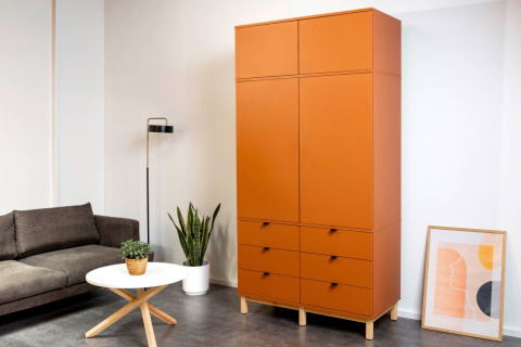 Wysoka, dwukolumnowa szafa z sześcioma szufladami - SZ-MODEL-3.2 Wysoka, dwukolumnowa szafa z sześcioma szufladami - SZ-MODEL-3.2