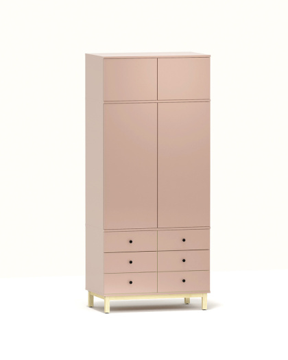 Wysoka, dwukolumnowa szafa 100x60x230 cm z sześcioma szufladami - SZ-MODEL-3.2