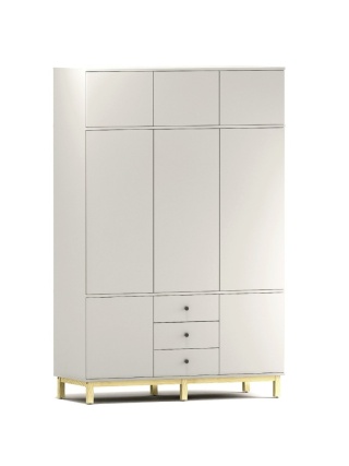 Wysoka, trójkolumnowa szafa 150x60x230 cm z trzema szufladami - SZ-MODEL-3.3