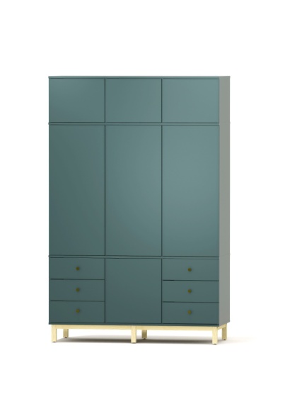 Wysoka, trójkolumnowa szafa 150x60x230 cm z sześcioma szufladami - SZ-MODEL-3.3