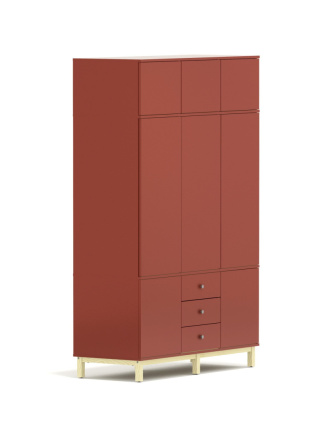 Wysoka, trójkolumnowa szafa z trzema szufladami - SZ-MODEL-3.3