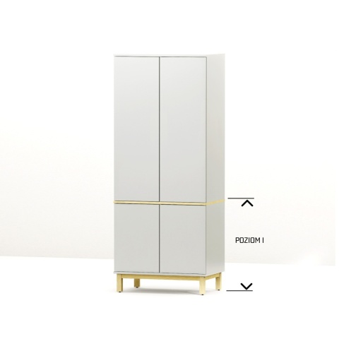 Dwudrzwiowa szafa z czterema szufladami na wymiar - SZ-MODEL (2.2)
