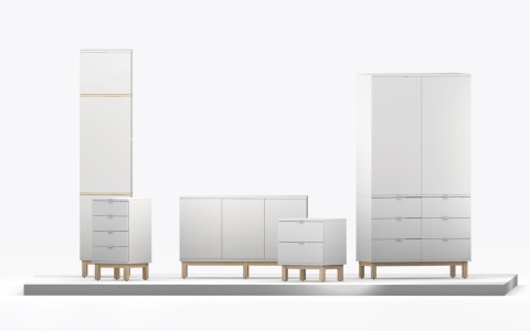 Dwudrzwiowa szafa z czterema szufladami na wymiar - SZ-MODEL (2.2)