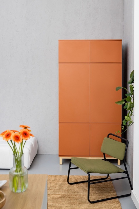 Dwudrzwiowa szafa z nadstawką, z szafkami - na wymiar - SZ-MODEL (3.2)