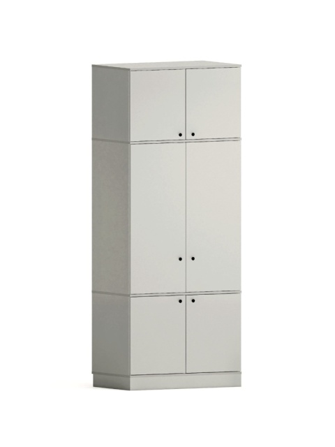 Dwudrzwiowa szafa z nadstawką, z szafkami - na wymiar - SZ-MODEL (3.2)