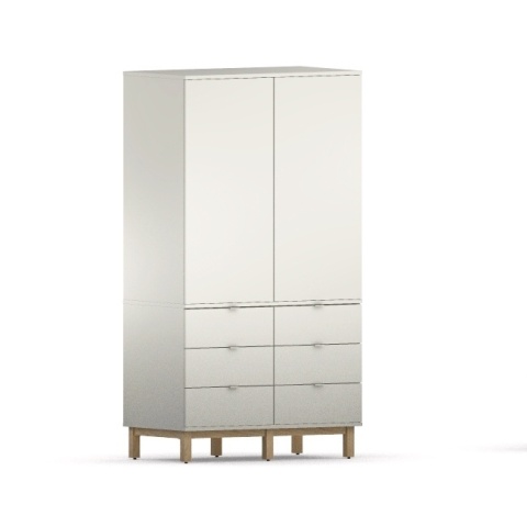 Dwudrzwiowa szafa z sześcioma szufladami na wymiar - SZ-MODEL (2.2)